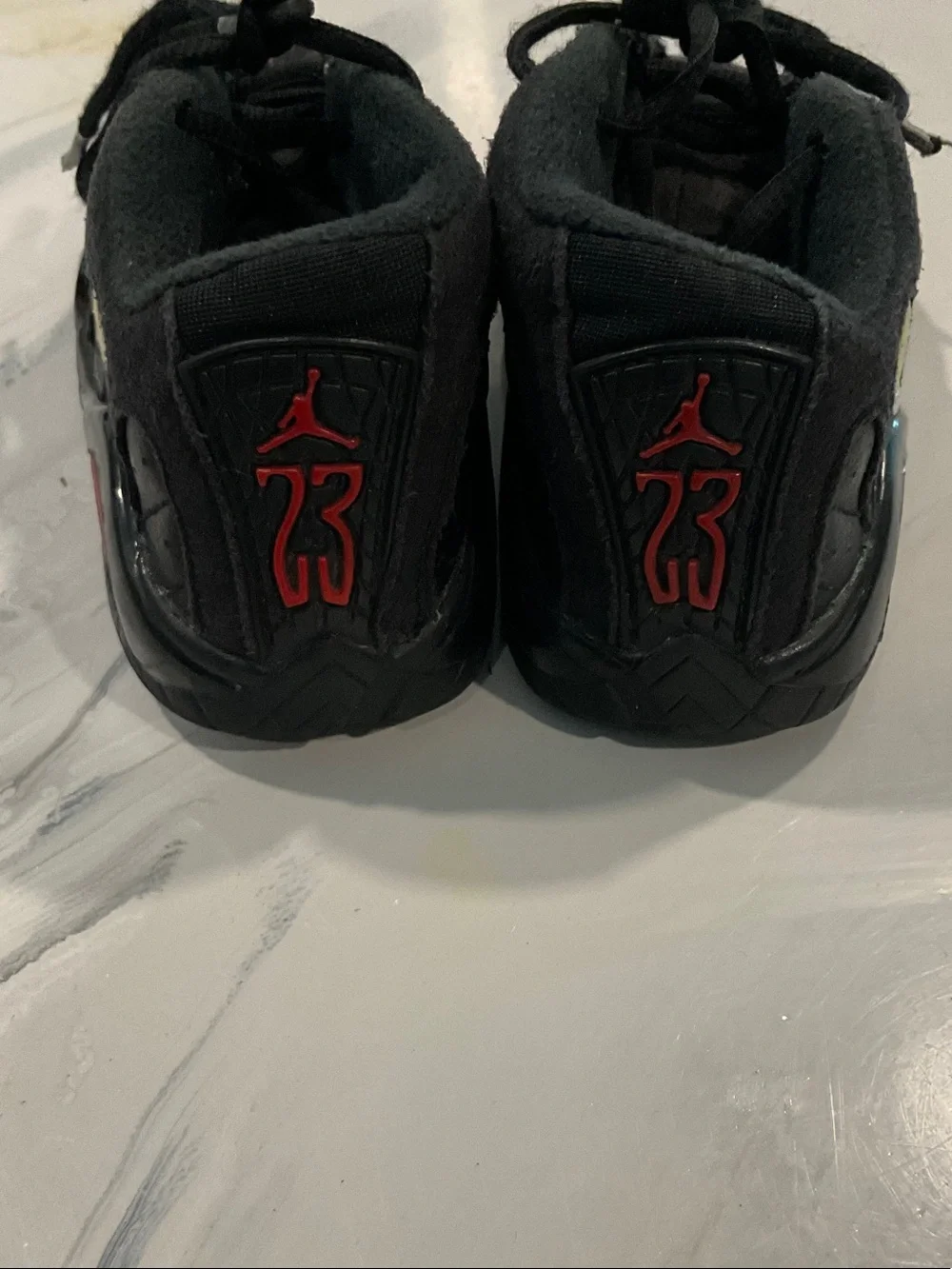 Jordan Kids Black Sneakers with Red Accents
